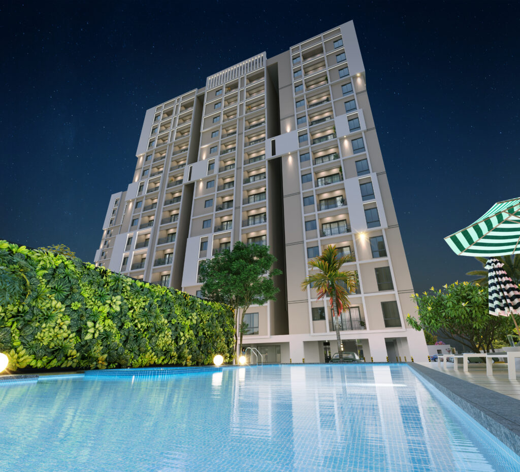 view 8 exterior night